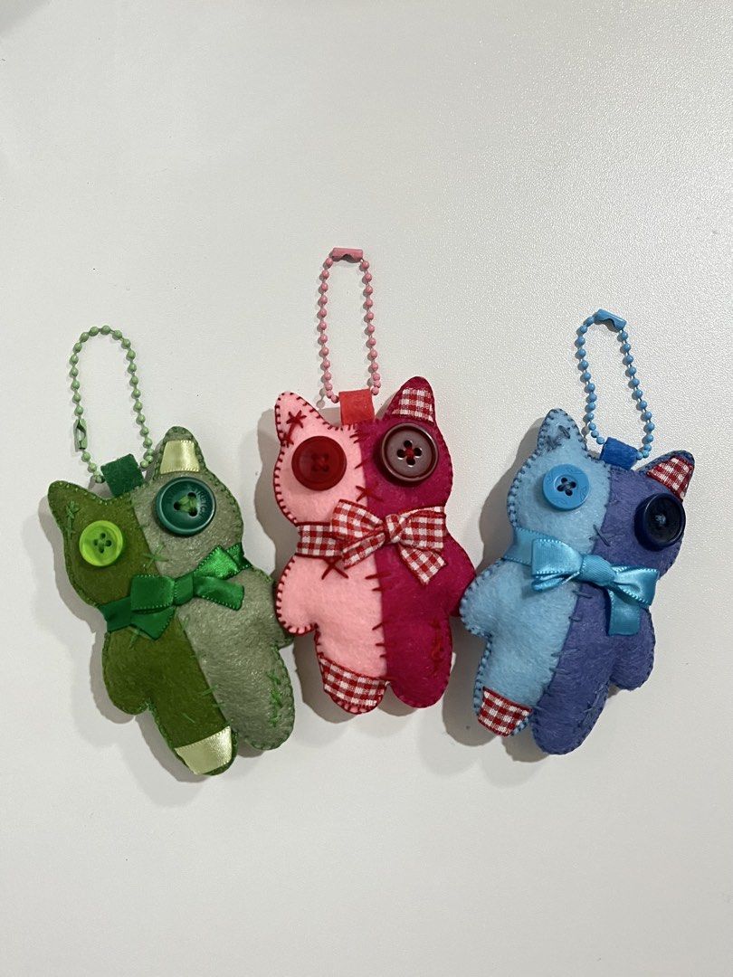 Felt Cat Dolls (Category: Plushies & Soft Toys) located in Iloilo. Submitted by ypi.trinkets (Listing ID 1434245926, Image 1). Description: On hand! We are also open for commission, message us through our Instagram (@ypi.trinkets) for more inquiries. MOP: Gcash MOD: J&T -Delivery fee to be shouldered by buyer..