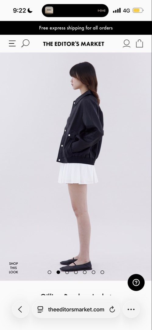 Gilian bomber jacket The Editors Market (Category: Coats, Jackets and Outerwear) located in Singapore. Submitted by pizza4one (Listing ID 1434184247, Image 2). Description: - Stylish black jacket - From The Editor's Market - Collared neckline - Button and zip closure - Two front pockets - Perfect for layering - Great for casual wear.