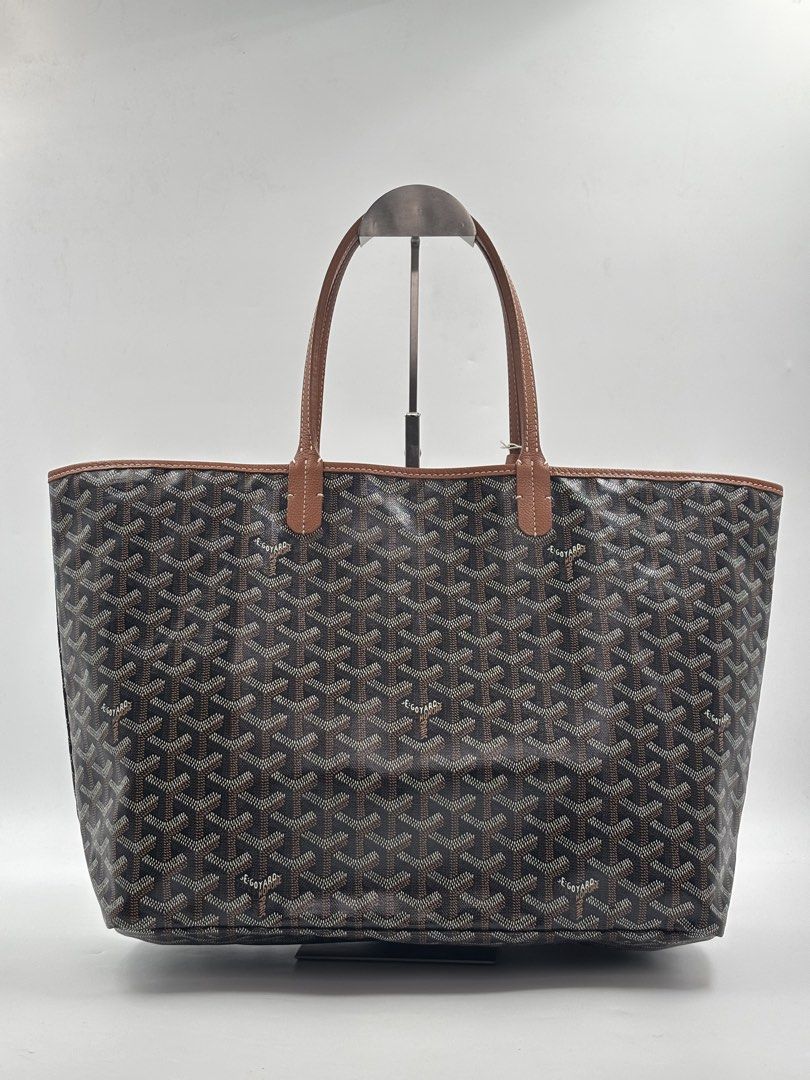 Goyard St. Louis Tote Bag (Category: Luxury Bags & Wallets) located in Manila. Submitted by patrickmaningas (Listing ID 1434334658, Image 2). Description: - Authentic Goyard St. Louis tote bag - Color: Black & Tan - Signature Goyardine canvas - Leather handles - Includes matching pouch - Comes Full set with Receipt - Spacious interior - Perfect for everyday use.