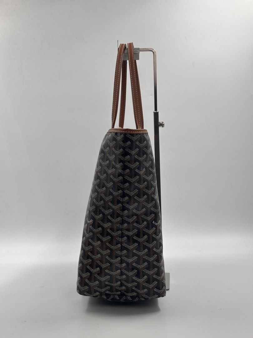 Goyard St. Louis Tote Bag (Category: Luxury Bags & Wallets) located in Manila. Submitted by patrickmaningas (Listing ID 1434334658, Image 3). Description: - Authentic Goyard St. Louis tote bag - Color: Black & Tan - Signature Goyardine canvas - Leather handles - Includes matching pouch - Comes Full set with Receipt - Spacious interior - Perfect for everyday use.