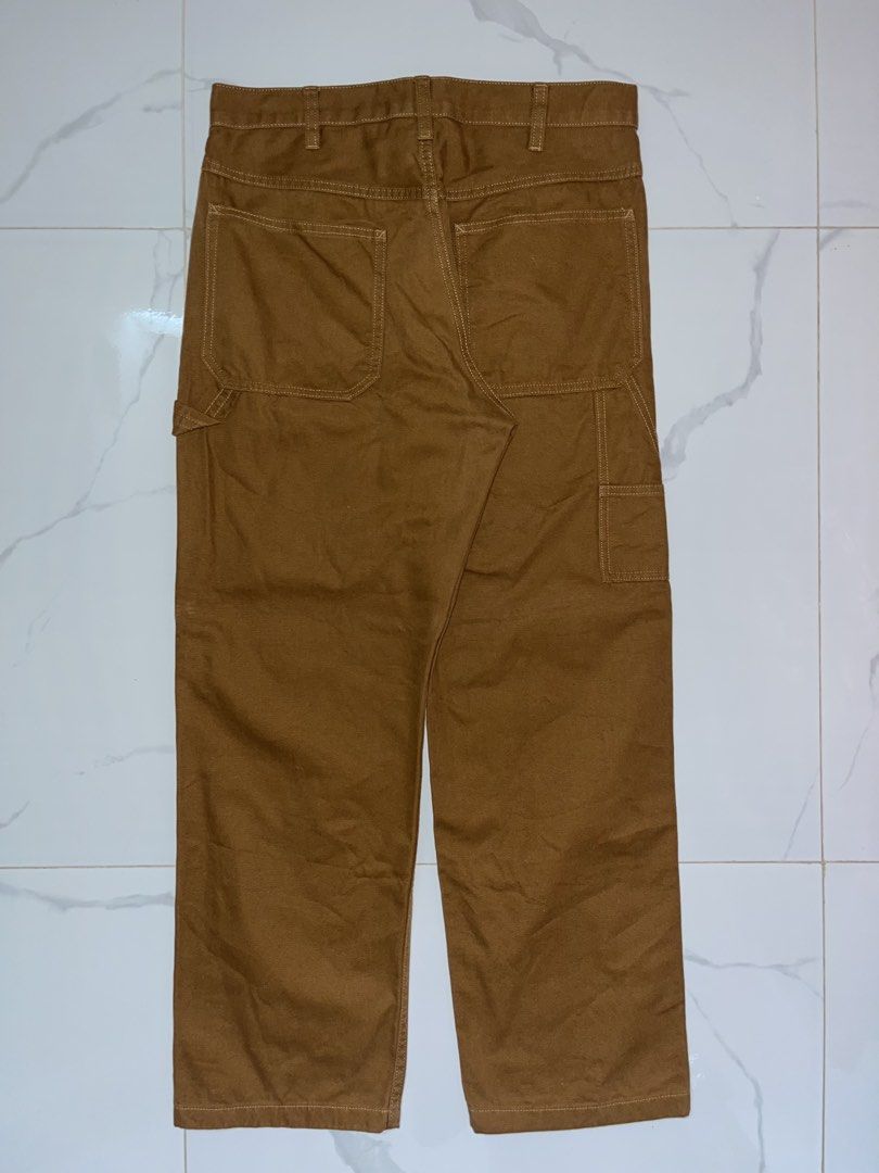 GU (by Uniqlo) Carpenter Pants (Brown) (Category: Jeans) located in Taguig. Submitted by vnce. (Listing ID 1434273972, Image 2). Description: Rfs: Decluttering Details are in the photos. Colors may vary due to lighting. MOP: Maya & BPI +sf Negotiable Dimes: - Width - 15.5 - Inseam - 26.5 - Outseam - 38 - Hem - 8.
