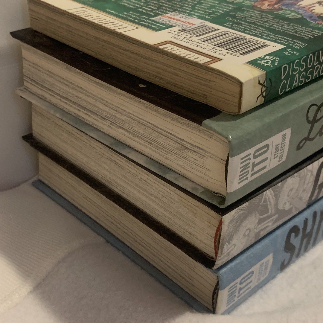 Junji Ito Manga (Category: Comics & Manga) located in Manila. Submitted by clutter.town (Listing ID 1434249413, Image 3). Description: ❌SOLD Gyo ❌SOLD Lovesickness Shiver ₱1,000 Dissolving Classroom ₱500 -front cover has been slightly warped due to water damage (included in photos) Loc: Taft Avenue, Pasay (Near Mall of Asia) MoP: Gcash.