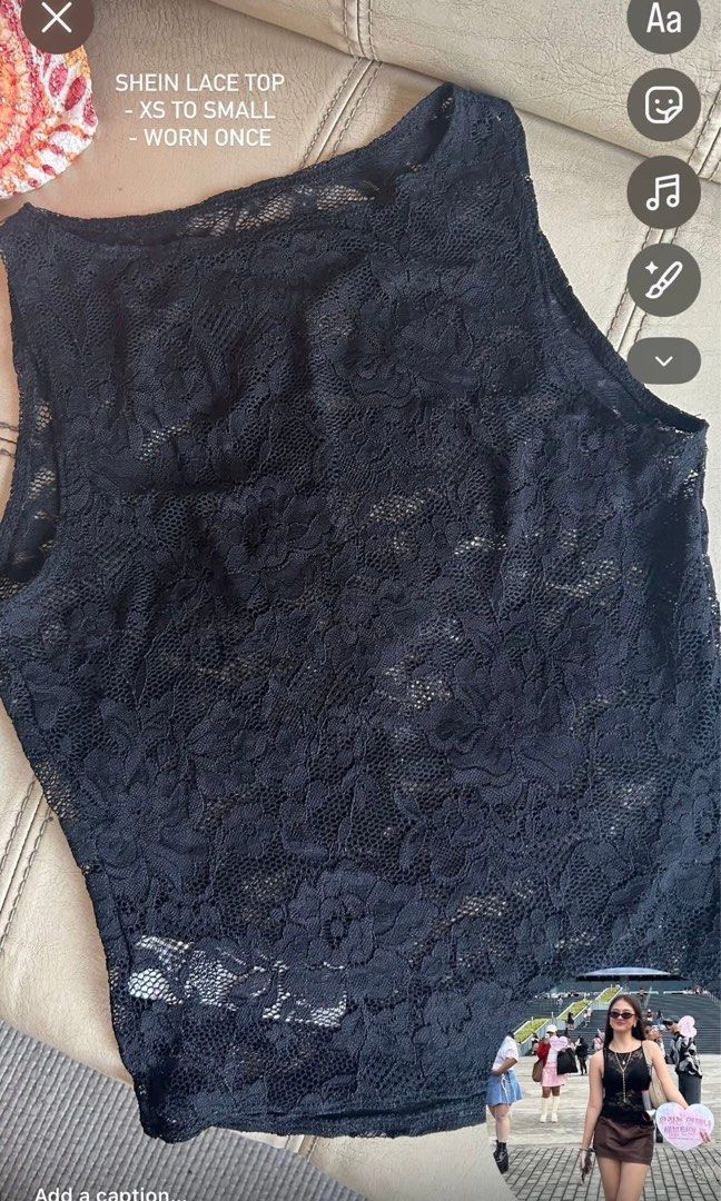 Lace Top (Category: Others Tops) located in Batangas. Submitted by nabiyoo_n (Listing ID 1434271634, Image 2). Description: — xs to small — worn once 📍Batangas City .