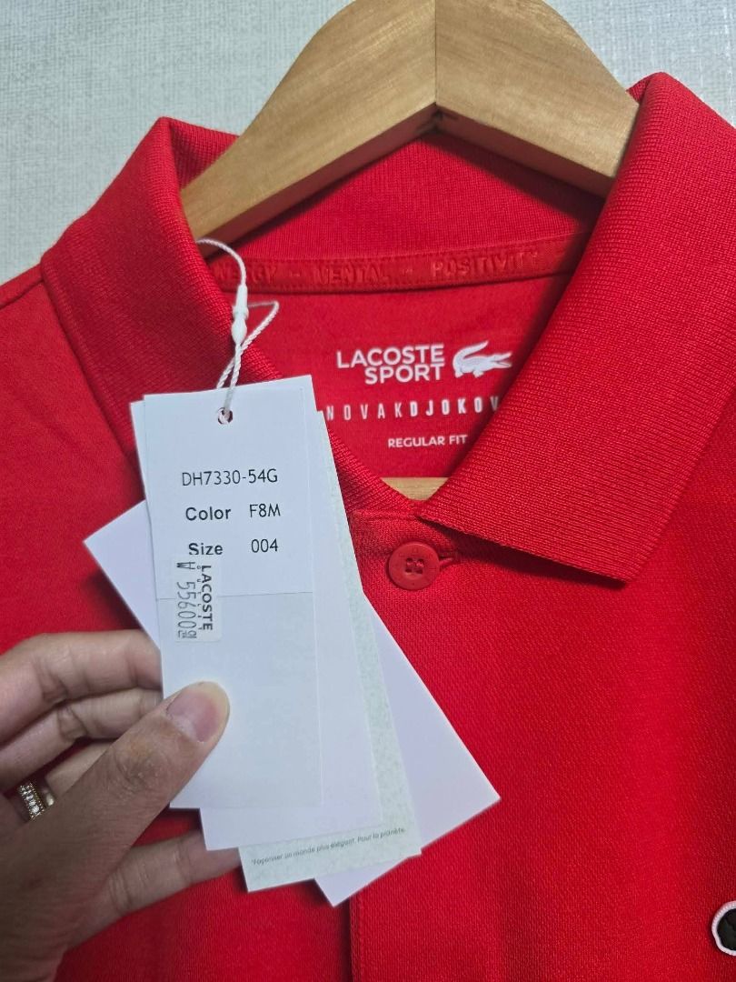 Lacoste Tennis Novak Djokovic (Medium) (Category: Activewear) located in Santa Rosa. Submitted by omnicronzxc (Listing ID 1434336874, Image 2). Description: Brandnew with lacoste paperbag ✅️ 3,200 each add shipping JnT 🔴Medium Width: 20.5 Length: 27.5 .