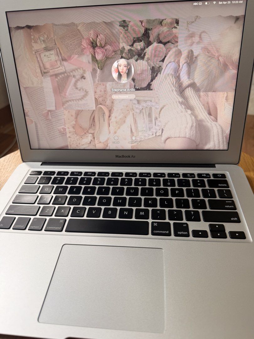 MacBook Air 2017 256gb (Category: Laptops & Notebooks) located in Tanauan. Submitted by stefny30 (Listing ID 1434192215, Image 1). Description: - Silver MacBook Air laptop - Screen displays login screen - Includes charging port - Minor cosmetic imperfections: small dent on top cover and wear on a corner - Charger included.