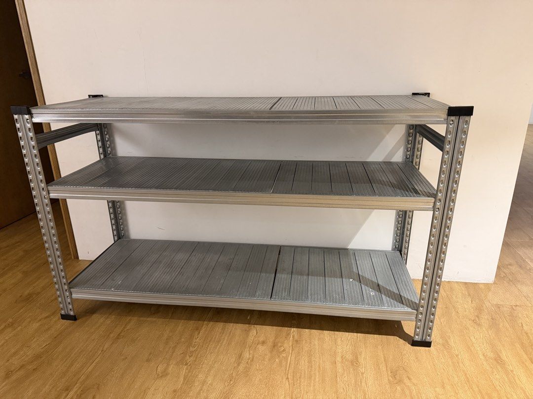 Metalsistem rack (Category: Shelves, Cabinets & Racks) located in Singapore. Submitted by xu.weilun (Listing ID 1434298574, Image 1). Description: Not for fussy buyers. Used indoors for plants previously, hence the blemishes and slight oxidisation. Assembled dimension: 158cm x 52cm x 93cm Longest piece when fully dismantled: 149cm IMPORTANT NOTE: Please arrange your own collection. I will do the dismantling and handover to you or your courier. No