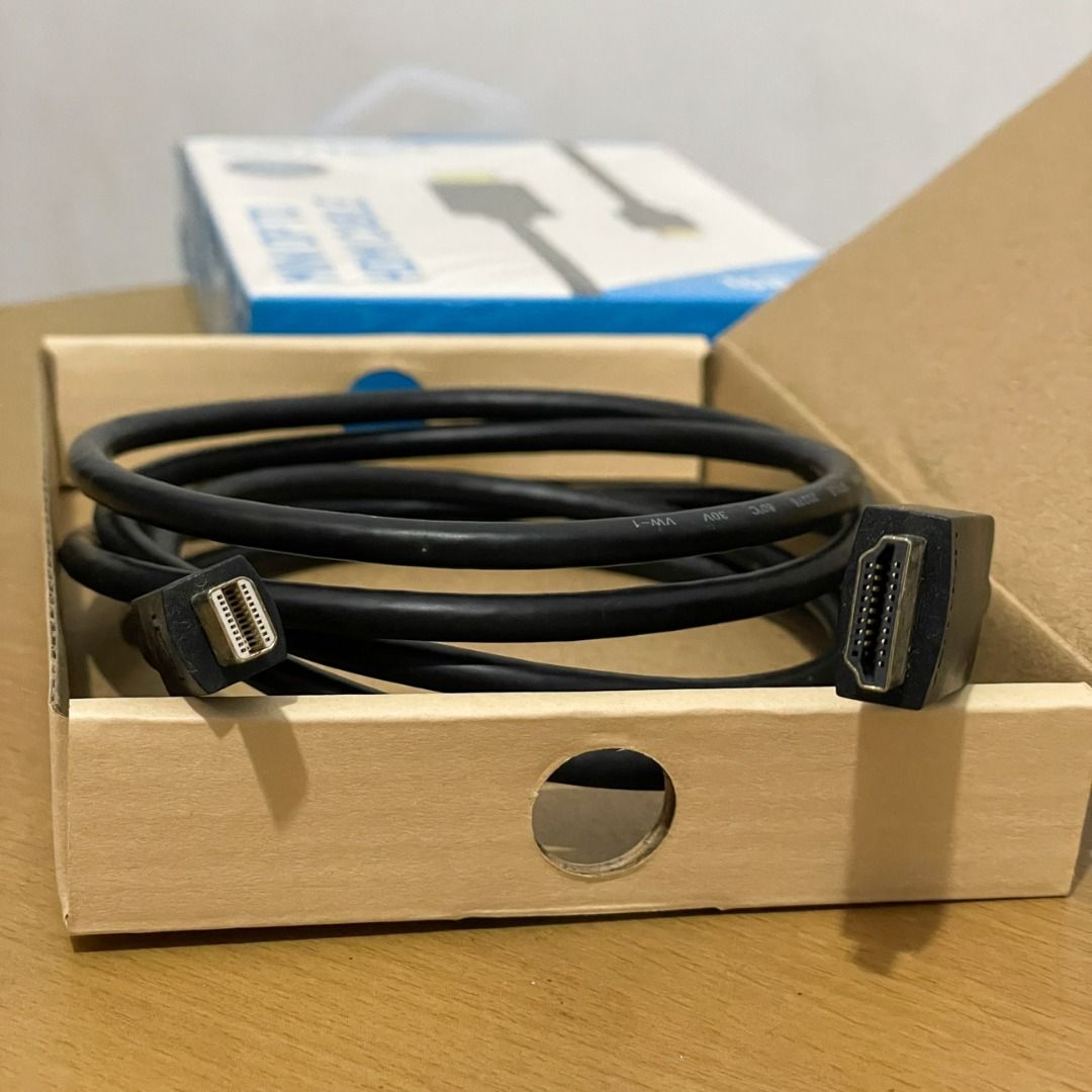 Mini DP to HDMI Cable x2 - Ugreen / Vention (Category: Cables & Adaptors) located in Dasmarinas. Submitted by iamjpbm (Listing ID 1434209667, Image 3). Description: P299 each P500 for 2 pcs 1. Ugreen Mini DP to HDMI Cable Specs: 1.5m / 4k resolution / Gold plated 2. Vention Mini DP to HDMI Cable Specs: 1.5m / 1080p/60Hz / Gold plated RFS: Declutter (Used once for an event only) Please check first if your device is compatible with these cables Loc