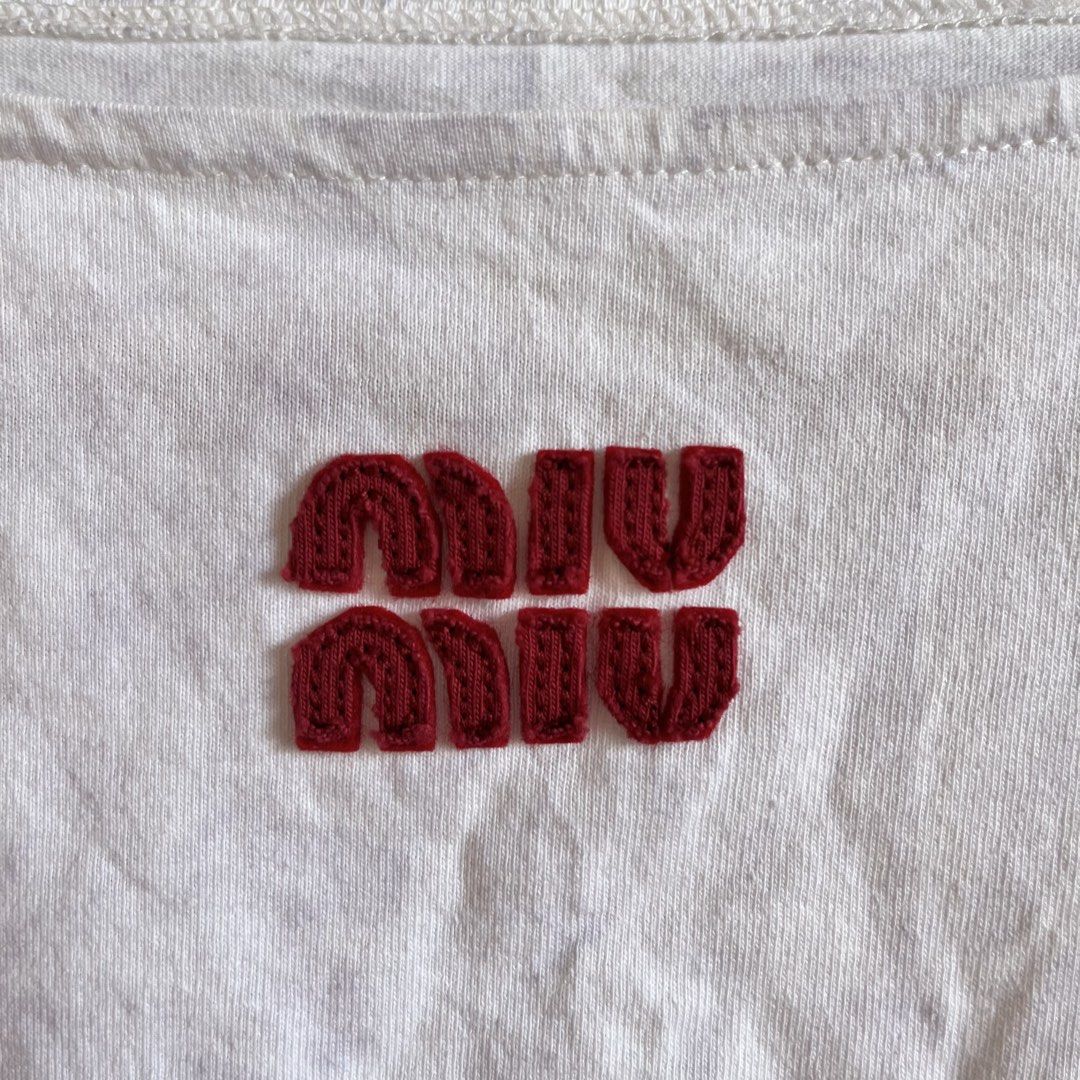 MIU MIU STRIPED LONGSLEEVE (Category: Luxury Apparel) located in Taguig. Submitted by maniladept. (Listing ID 1434258812, Image 3). Description: MIUMIU SIZE MEDIUM WIDTH:19.5 LENGTH:20 NOW FLAWS AS NEW COLOR MAY VARY DUE TO LIGHTING NEGOTIABLE DM.