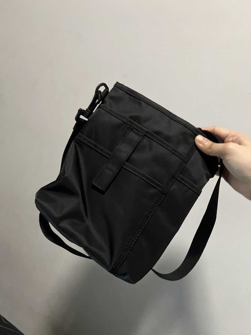MUJI Black Crossbody Bag (Category: Cross-body Bags) located in Pasig City. Submitted by amxene (Listing ID 1434330186, Image 1). Description: - MUJI black crossbody bag - Adjustable shoulder strap - Multiple compartments - Simple, minimalist design - Durable and likely water-resistant material - Interior tag with product information - Ideal for everyday use - orig price 700+.