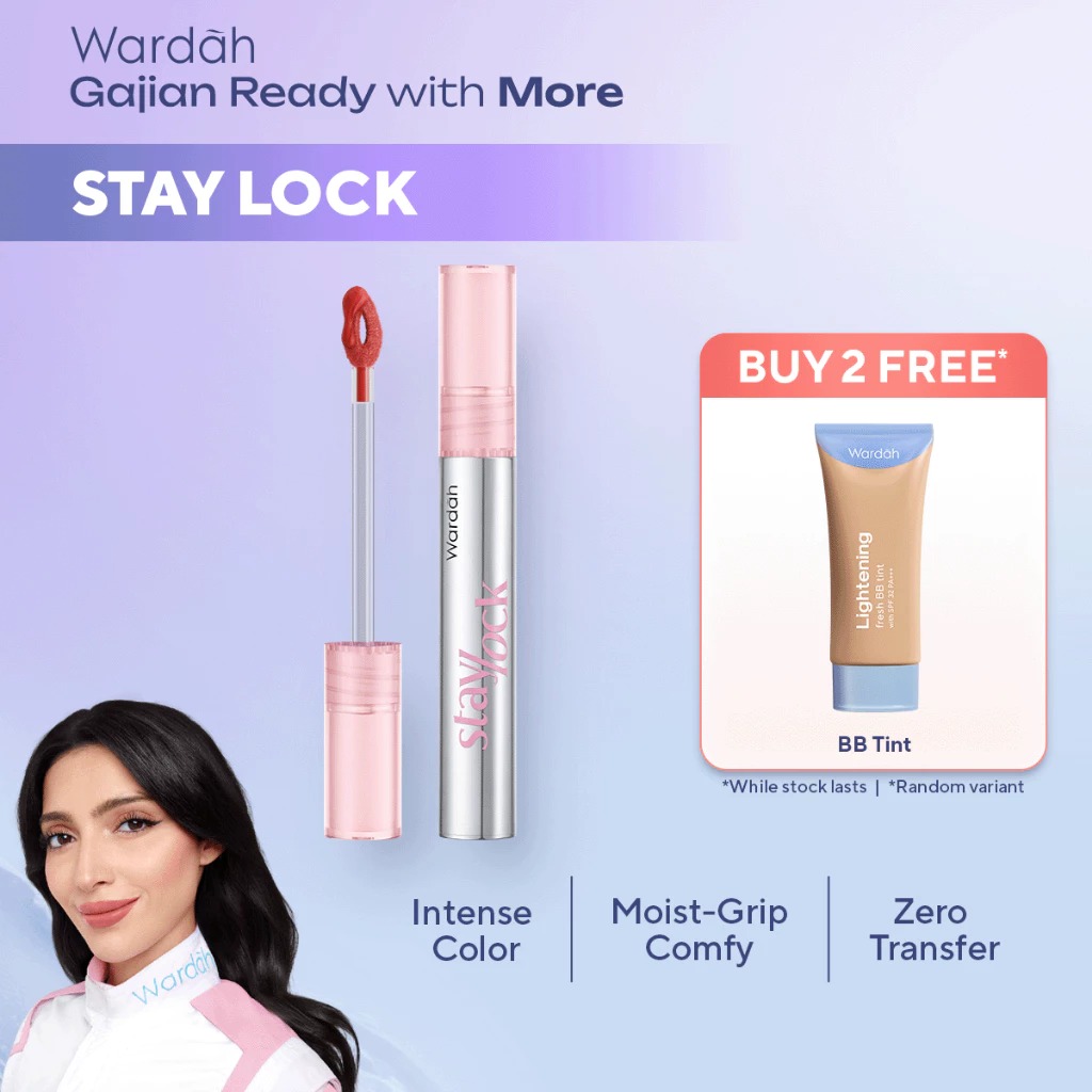NEW! Wardah Staylock Lip Matte: 20H+ Long lasting Lip Cream, Real Life ...