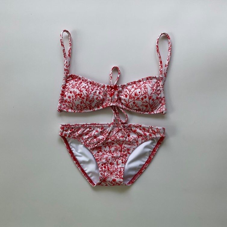 Pacific Palais Bikini Set - Cupid's Lane (Category: Bikinis & Swimsuits) located in Manila. Submitted by dichiesteph (Listing ID 1434327954, Image 1). Description: Pacific Palais Custom Bikini Cupid's Lane Non Reversible - Size S Reimagined Fuga Style top (Padded) - Size S Puerco Style bottom (Full/Classic Style) - Never worn/Washed Only - No WW pics! For more details, you can check out @pacificpalais on ig! ☆ Shipping from QC (Banawe) ☆ Shipping