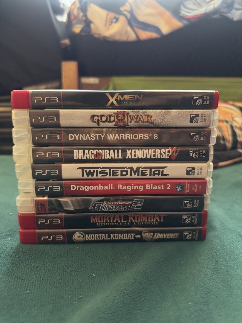 PS3 Games (Category: PlayStation) located in Manila. Submitted by the_gamefather (Listing ID 1434238618, Image 2). Description: For sale: Ps3 games Pricelist and information: ALL ARE TESTED WORKING CAN SEND VID Dynasty warriors 8- 300 php (water damage cover) see pics God of war 3 - 300 php w/issue but working see pics Xmen destiny- 600 php w/manuals Mortal kombat vs dc universe-450 php w/ inserts Mortal kombat komplete edition- 700 php w/ insert