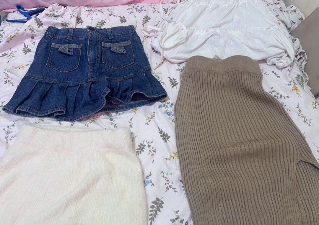 Tops and Skirts Bundle (Category: Sets or Coordinates) located in Manila. Submitted by empasou (Listing ID 1434327115, Image 2). Description: These are preloved tops and skirts, nakatambak nalang and are used once/twice. Manage your expectations:) TAKE ALL: 799 + shipping fee OPEN FOR SWAP/TRADES (Makeup & Clothes) OPEN FOR SWAP! (makeup, clothing or hair styling products).