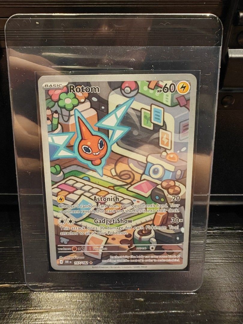 The Rarest Rotom Card Rotom Illustration Rare from Destined Rivals Pokemon Card, Hobbies ...
