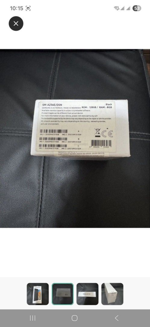 Samsung A 23 (Category: Cases & Sleeves) located in Manila. Submitted by kitto222 (Listing ID 1434191449, Image 2). Description: RFS won from raffle 128gb brand new sealed.