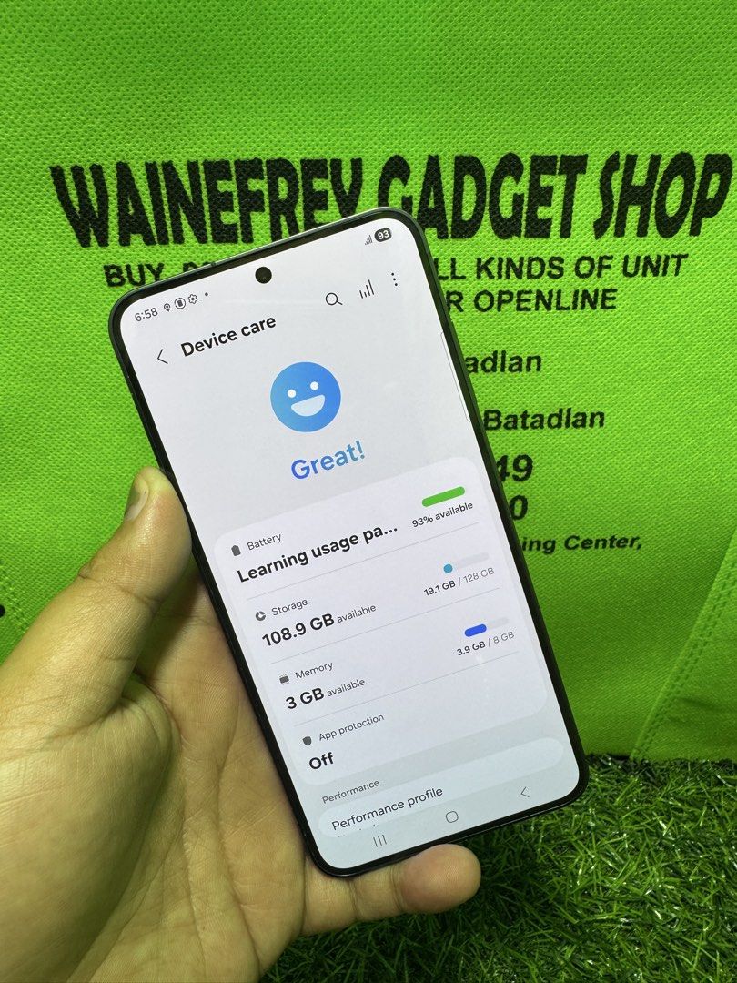 Samsung S24 8/128 (Category: Samsung) located in San Juan City. Submitted by wainefreygadgetshop (Listing ID 1434368324, Image 3). Description: SAMSUNG S24 8/128 (PLEASE SEARCH MO NALANG FULL SPECS) ALL GOODS AT WORKING OPEN-LINE SINGLE SIM GAMING PHONE SCREEN TESTED SIGNAL TEST CAMERA MALINAW HONEST ISSUE ILALAGAY SA NOTE KUNG MERON MAN PARA AWARE KA! NOTE* *SEE POSTED PICTURES Hindi masyado MAKINIS yung screen Kaya mura di naman nakaka apekto s