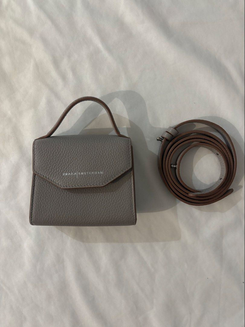 SMAAK Amsterdam Mini Taupe Bag (Category: Tote Bags) located in Manila. Submitted by shopmik4scloset (Listing ID 1434282116, Image 2). Description: Authentic Steal price Rfs: too many bags Orig price: 89€.