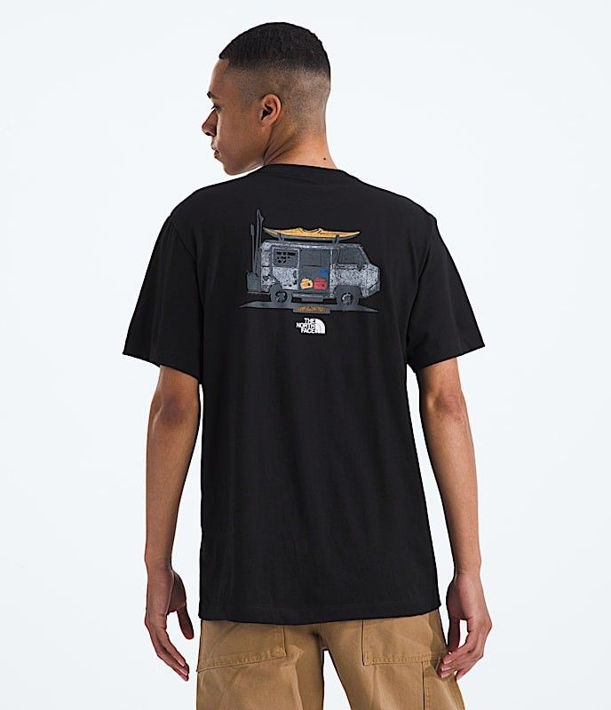 The North Face Black Graphic Tee (Camper Van) (Category: Tshirts & Polo Shirts ) located in Balanga. Submitted by bltzkrg0 (Listing ID 1434233317, Image 3). Description: - The North Face t-shirt - Color: Black - Size: L - Graphic print of a van on the back - The North Face logo on the front - Crew neck and short sleeves - Brand new with tags.
