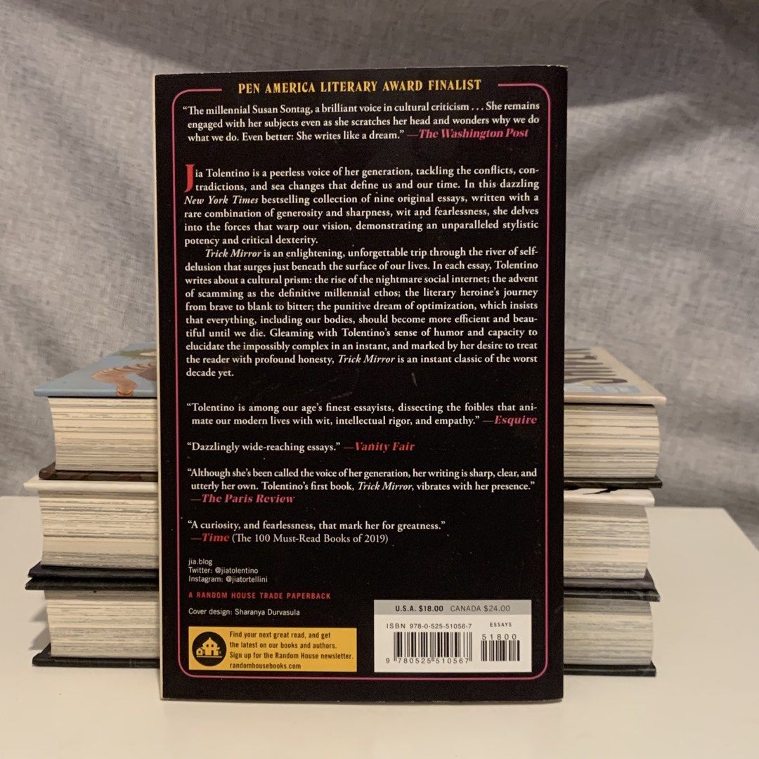 Trick Mirror by Jia Tolentino (Category: Mirrors) located in Manila. Submitted by clutter.town (Listing ID 1434260116, Image 2). Description: Trick Mirror ₱460 -soft cover -bought for ₱672 -good as new Loc: Taft Avenue, Pasay (Near Mall of Asia) MoP: Gcash Buyer is responsible to book own lalamove, grab, etc.