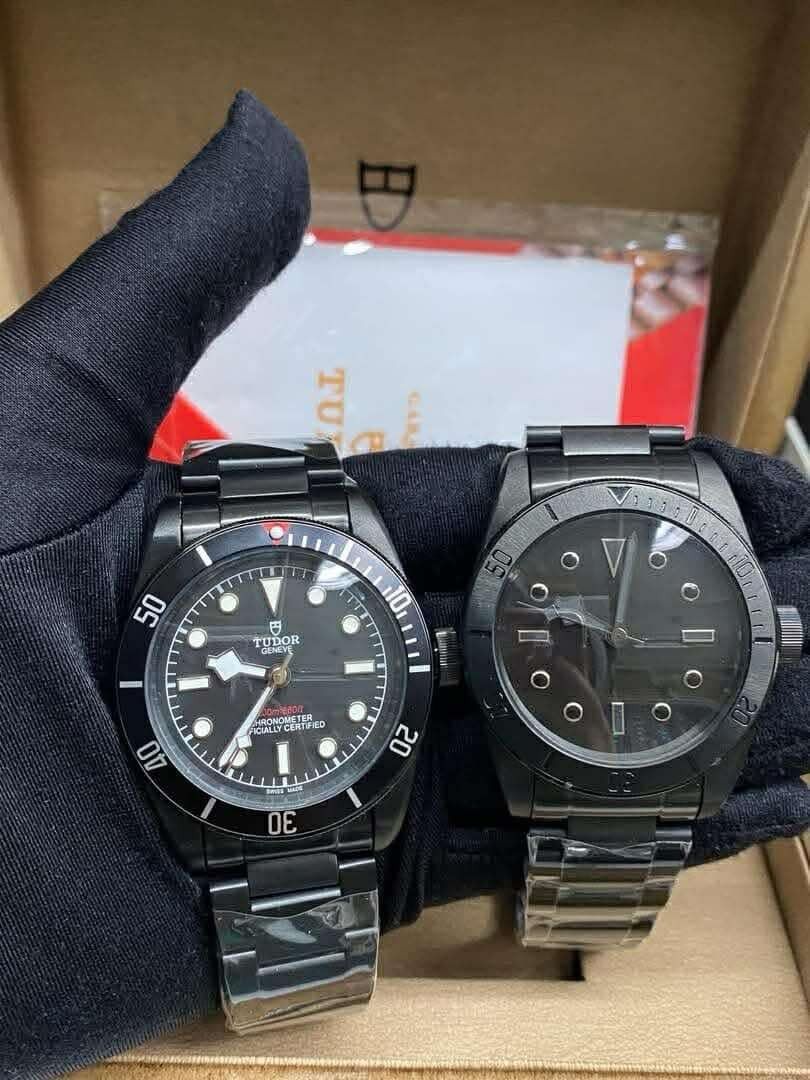 Tudor Rep (Category: Luxury Watches) located in Manila. Submitted by kaneramos031818 (Listing ID 1434289831, Image 3). Description: Collection of Tudor Black Bay watches. Features various dial and bezel colors, including black, white, and red/blue GMT bezels. All watches have stainless steel bracelets. Some models have gold accents on the bezel and bracelet. Includes a variety of dial designs and color schemes..