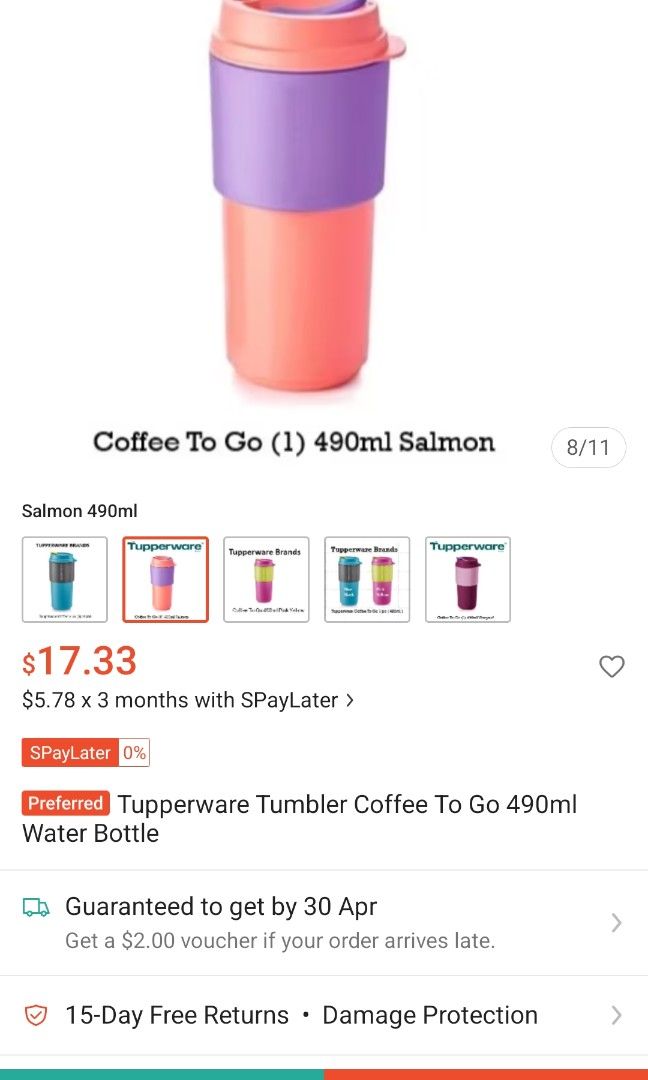 Tupperware Coffee Cup with Lid504498813687582721