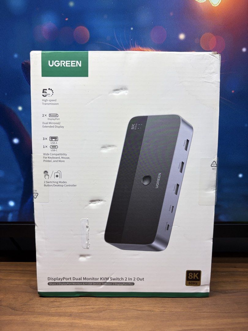 UGREEN 8K60Hz DP KVM Switch - 2 in 2 Out441440408678574082