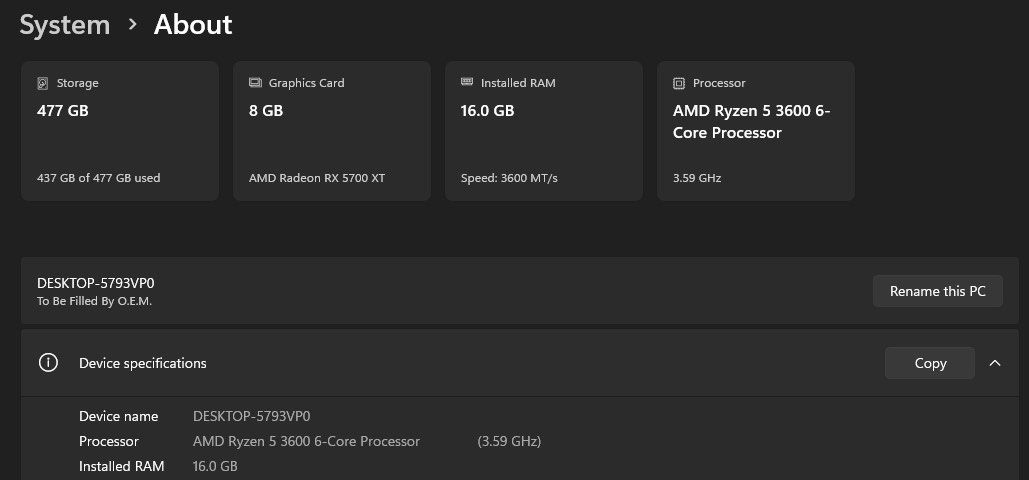 Used AMD 5700 XT OC, Ryzen 5 3600436858809987911683