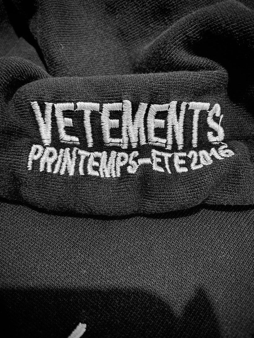 Vetements Hoodie Statement (Category: Hoodies) located in Cabuyao City. Submitted by lackingly (Listing ID 1434227011, Image 3). Description: Vetements Hoodie 22x27 (width & length) ₱2,500 + shipping negotiabble just offfer color rate 9/10 condition 9/10 cut tag #vetements #feed #fashion #balenciaga.