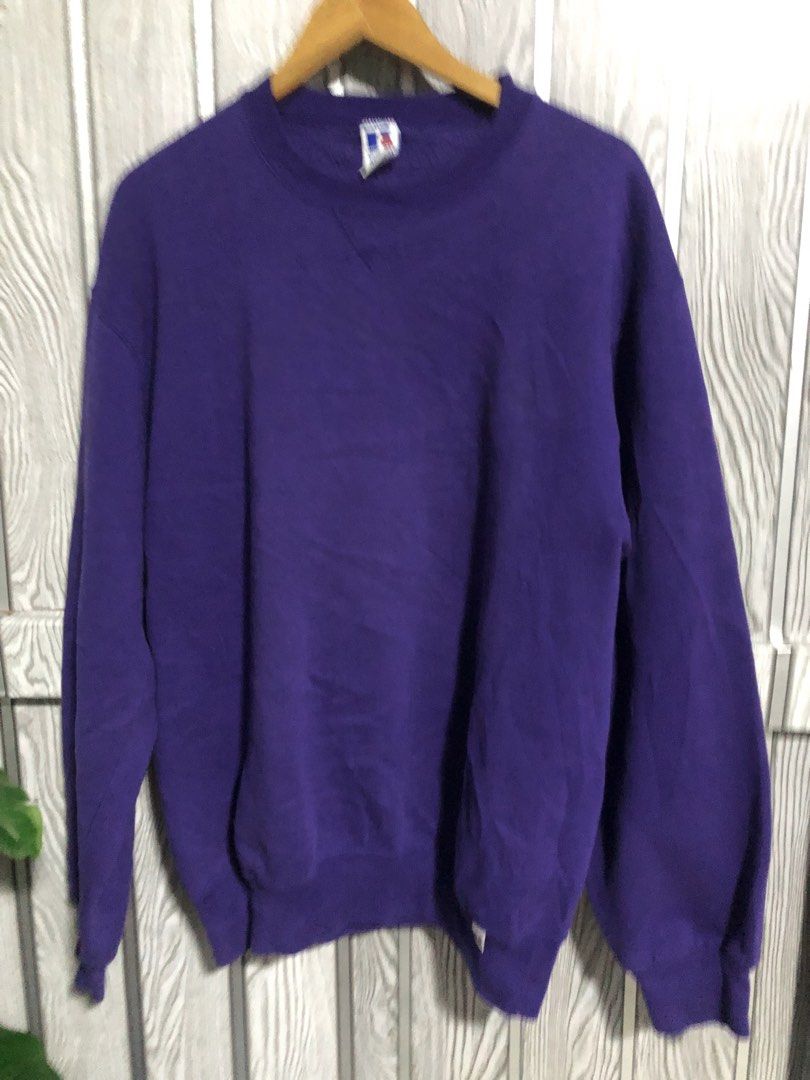 Vintage Russell Athletic Sweatshirt Mens Purple Crewneck Pullover (Category: Coats, Jackets and Outerwear) located in General Trias. Submitted by gracesabel55302 (Listing ID 1434297561, Image 2). Description: Vintage Russell Athletic Sweatshirt Mens Purple Crewneck Pullover SIZE…LARGE WIDTH…24 LENGTH…28.5 PRICE..500.