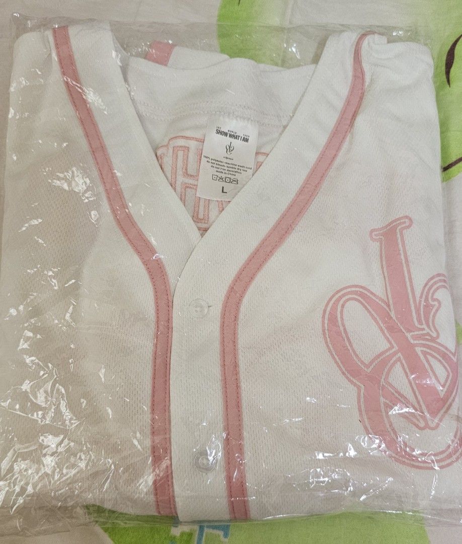 アイドル IVE CREST CROP BASEBALL JERSEY WHITE M WTS/WTT Ive Show What I Am baseball crop tee malaysia, Women's