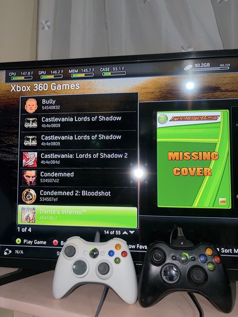 XBOX 360 Plug And Play JTAG Complete Set (Category: Xbox) located in Quezon City. Submitted by theiiclothing (Listing ID 1434247223, Image 3). Description: FOR SALE: Complete XBOX 360 JTAG Plug And Play Set Set includes: - XBOX 360 Unit (Jtagged meaning unli download of games; no need for CD games) - 500GB External Drive (includes over 55 playable games like GTA, Tekken, etc. can provide all games just message) - Original Microsoft Adapter - Two 