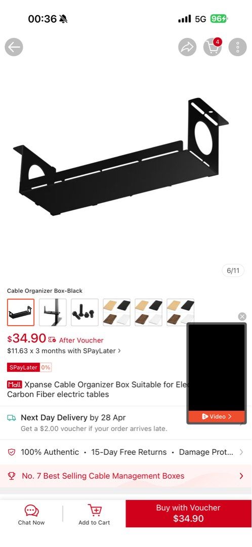 Xpanse Cable Organizer Box - Black