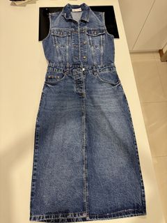 Zara denim halter dress, Women's Fashion, Dresses & Sets, Dresses on  Carousell