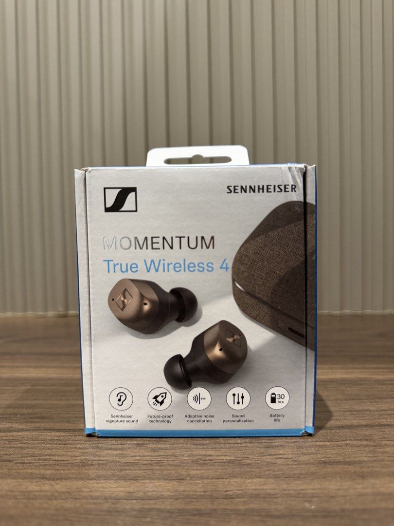 18k php worth: SENNHEISER Momentum True Wireless 4 (Black Copper) (Category: Earphones) located in Taguig. Submitted by jhc_3014 (Listing ID 1434400106, Image 2). Description: - Sennheiser MOMENTUM True Wireless 4 earbuds in Black Copper - Adaptive noise cancellation - Sound personalization - Future-proof technology - Compatible with iPhone, iPad, and Android - Bluetooth 5.4 📍Pick up in BGC, Taguig.
