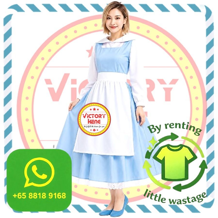 princess polly baby blue dress Beauty and the Beast BELLE Blue Dress Costume Guide main image 1