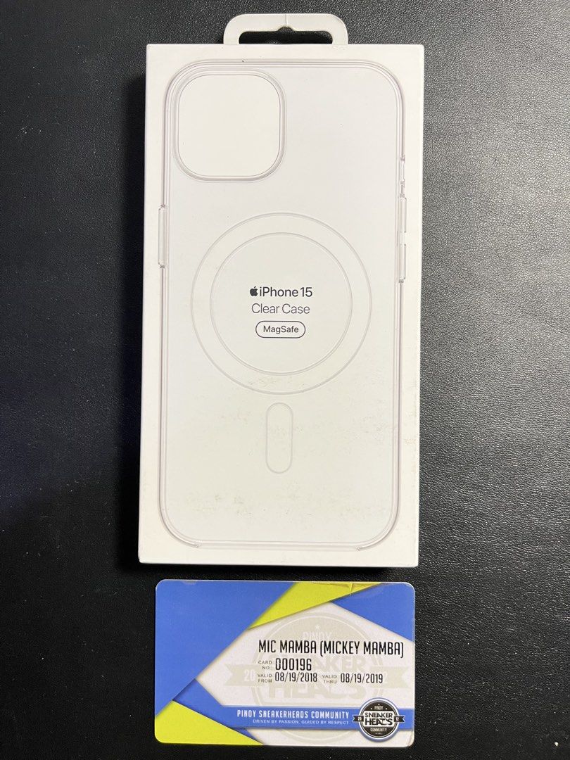 Apple iPhone 15 Clear Case with MagSafe (Category: Cases & Sleeves) located in Taguig. Submitted by micmamba24 (Listing ID 1434566824, Image 1). Description: FOR SALE ONLY (NO TRADES): BRAND NEW/SEALED BELOW SRP COMES WITH PAPER BAG Apple Clear Case with MagSafe iPhone 15 SRP: P3,390 My Price: P2,000 only RFS: Decluttering Meetups: Makati or BGC, Taguig area For delivery, buyer should shoulder all the fees. PM, text, or call me for faster transac
