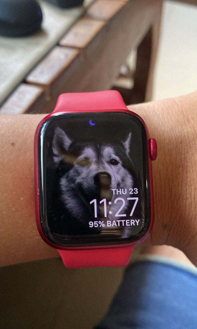 APPLE WATCH SERIES 7 (Category: Wearables & Smart Watches) located in Cavite. Submitted by circa1925 (Listing ID 1434401988, Image 1). Description: APPLE WATCH SERIES 7/ GPS-CECULLAR GOOD AS NEW COMPLETE WITH BOX 100% BATT HEALTH 11K NEGO / OPEN FOR SWAP.