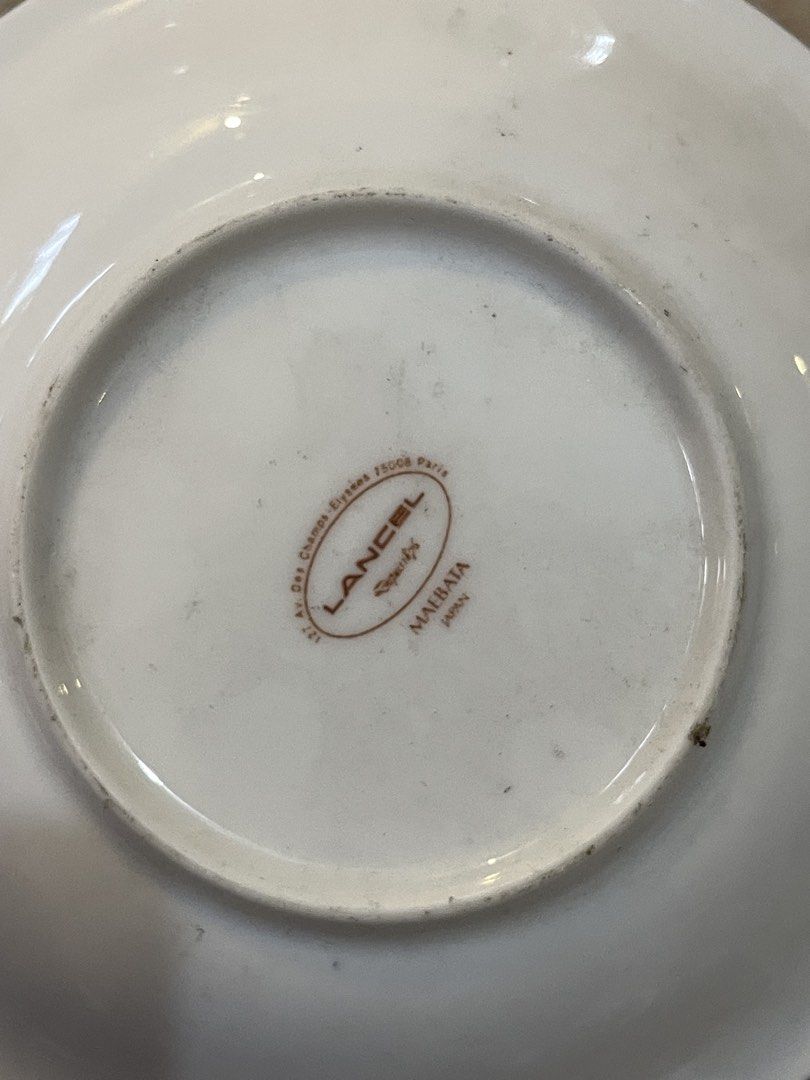 Assorted Plates - Nitto, Lancel, Hoya, Roberta di Camerino (Category: Dinnerware & Cutlery) located in San Fernando. Submitted by japansurpluselyu (Listing ID 1434585261, Image 3). Description: - Assorted plates from Nitto, Lancel, Hoya, and Roberta di Camerino. - Includes various sizes and designs. - Perfect for serving or display. - Made in Japan and China. - Features floral and geometric patterns. - Ideal addition to any kitchen or dining coll