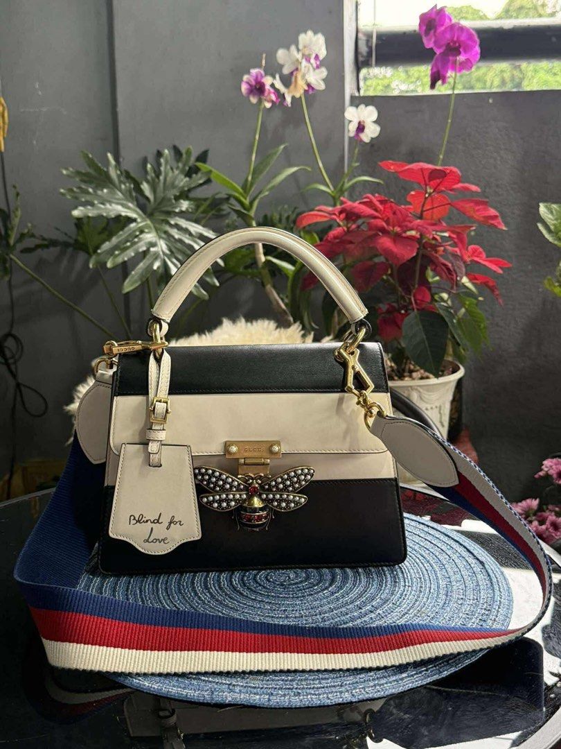 Authentic Gucci Queen Margaret leather top handle bag (Category: Luxury Bags & Wallets) located in Quezon City. Submitted by jhaediah (Listing ID 1384443296, Image 1). Description: Crossbody bag Good condition Authentic 💯 💓4.26 .