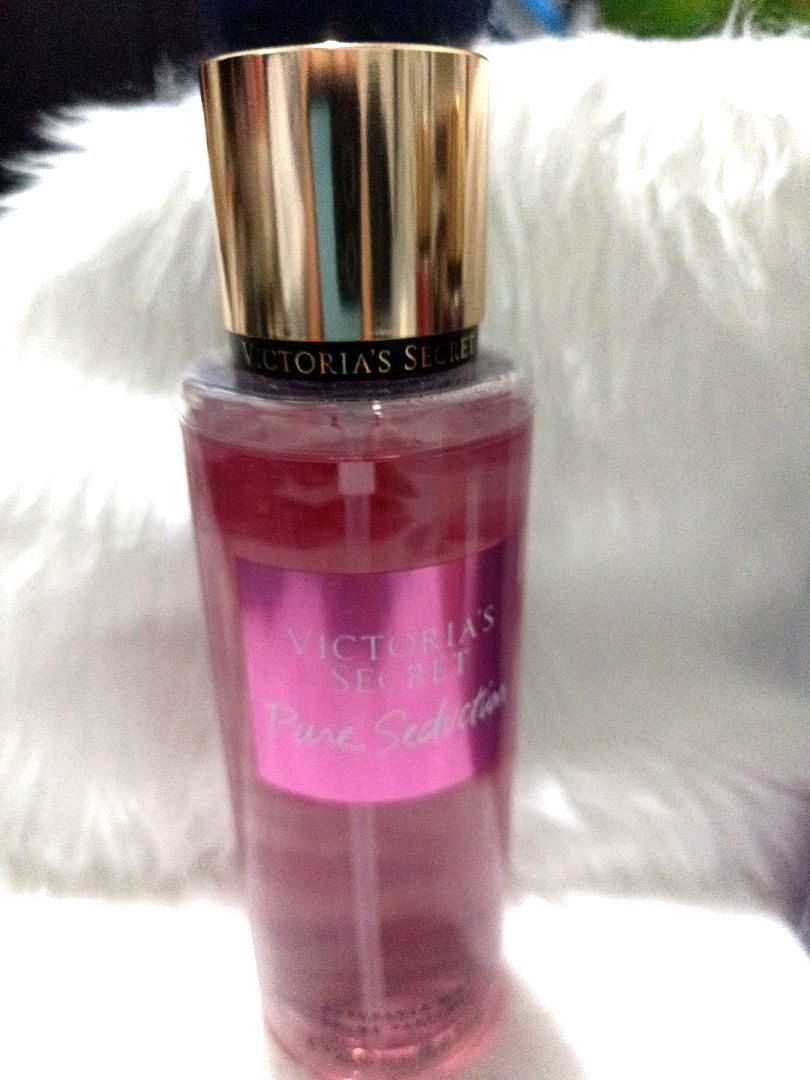 Authentic Victoria's Secret Body Mist 250ml (Category: Fragrance & Deodorants) located in Imus. Submitted by purple_rain17 (Listing ID 1434500573, Image 2). Description: - Victoria's Secret Body Mists - Scents: P500 Each Pure Seduction-SOLD Love Spell-SOLD Velvet Petals -Available Rush -Available Amber Romance-SOLD - Size: 250ml per bottle - Perfect for everyday wear - Ideal gift option - Refreshing and long-lasting fragrance -Authentic/Purchased