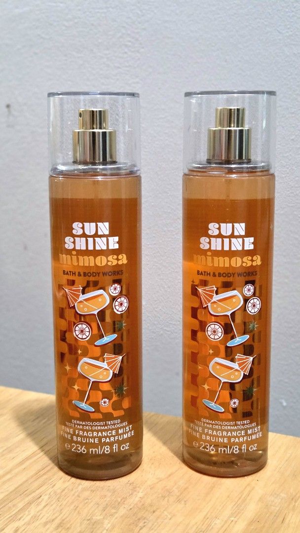 Bath & Body Works Fine Fragrance Mist (Category: Fragrance & Deodorants) located in San Juan City. Submitted by mjdeclutters (Listing ID 1434536458, Image 2). Description: Pearberry Pretty as a Peach Viva Vanilla Watermelon Mojito Sun Shine Mimosa, and Oh Cherry. Each bottle contains 236 ml / 8 fl oz. l PHP 570 each discount if getting more than 1.