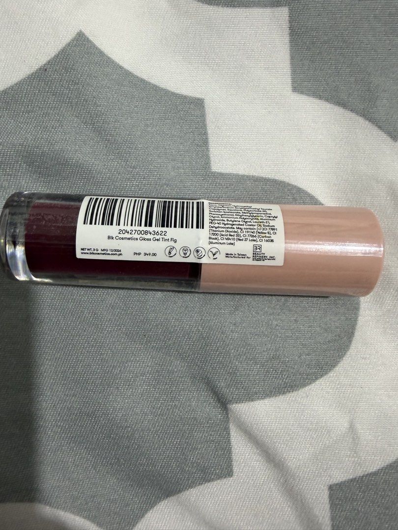 BLK Cosmetics Gloss Gel Tint - Fig (Category: Makeup) located in Manila. Submitted by declutterprelovedwtkrizzia (Listing ID 1434562418, Image 3). Description: - BLK Cosmetics Gloss Gel Tint in Fig - Glossy finish - Shelf life: 3 years unopened (Expiration is December 2027) - Use within 12 months after opening I bought 2 of these, I’m using the other one. I recently bought Time Phoria so I’m selling this one na. .