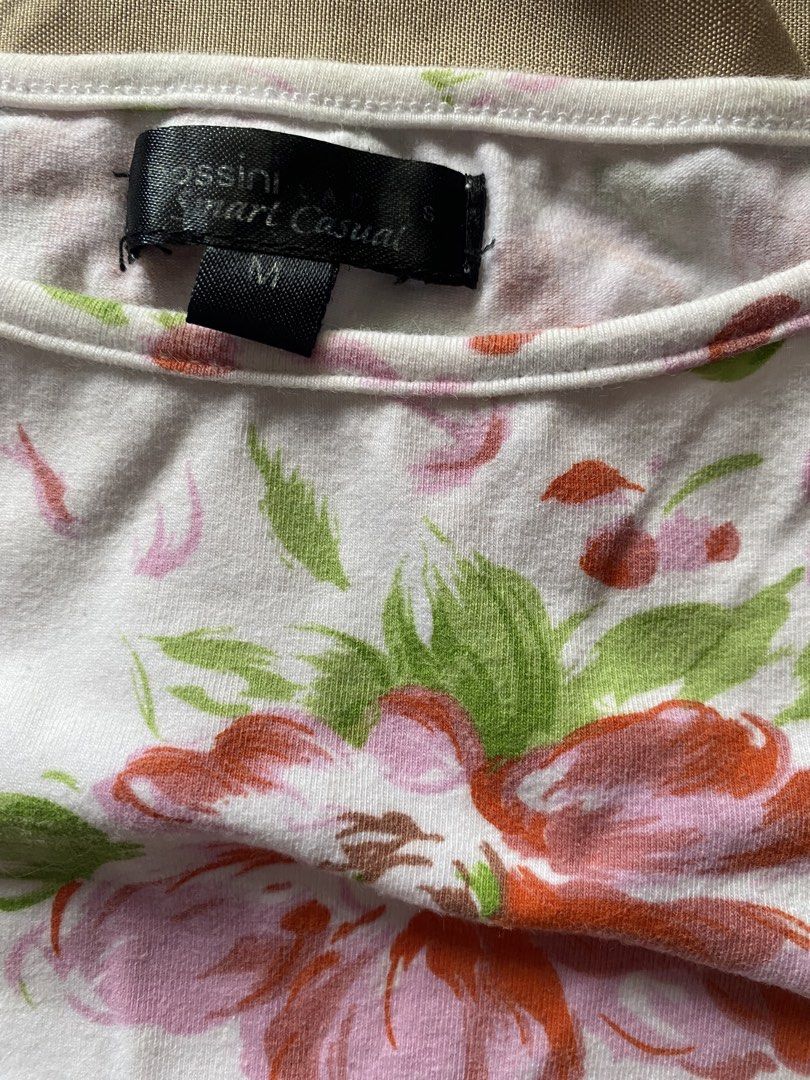 Bossini basics white flower cotton top (Category: Shirts) located in Batangas. Submitted by cherryopium (Listing ID 1434427909, Image 3). Description: Perfect for summer. Measurements laid flat: 20"L; 15"W.