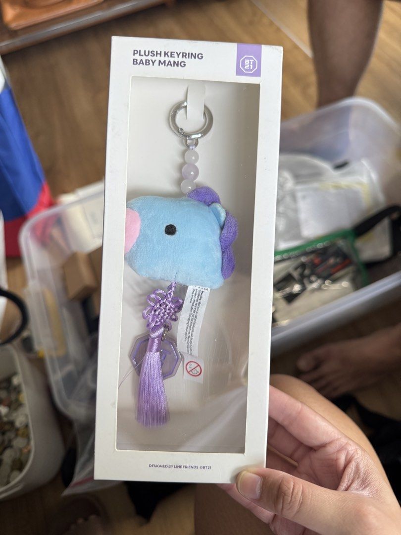 BT21 Baby Mang Plush Keyring (Category: Plushies & Soft Toys) located in Quezon City. Submitted by bubbles613 (Listing ID 1434396090, Image 1). Description: - BT21 Baby Mang plush keyring - Authentic LINE FRIENDS product from Korea - Sealed, never opened.