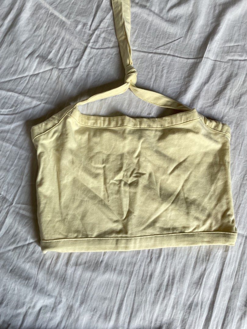 Butter Yellow Cotton On Halter Top (Category: Sleeveless) located in Manila. Submitted by bbaobeiz (Listing ID 1434501164, Image 1). Description: - RFS: decluttering.