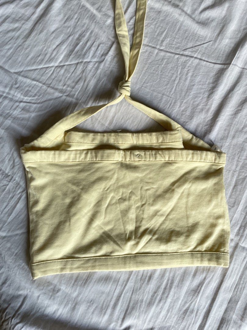 Butter Yellow Cotton On Halter Top (Category: Sleeveless) located in Manila. Submitted by bbaobeiz (Listing ID 1434501164, Image 2). Description: - RFS: decluttering.