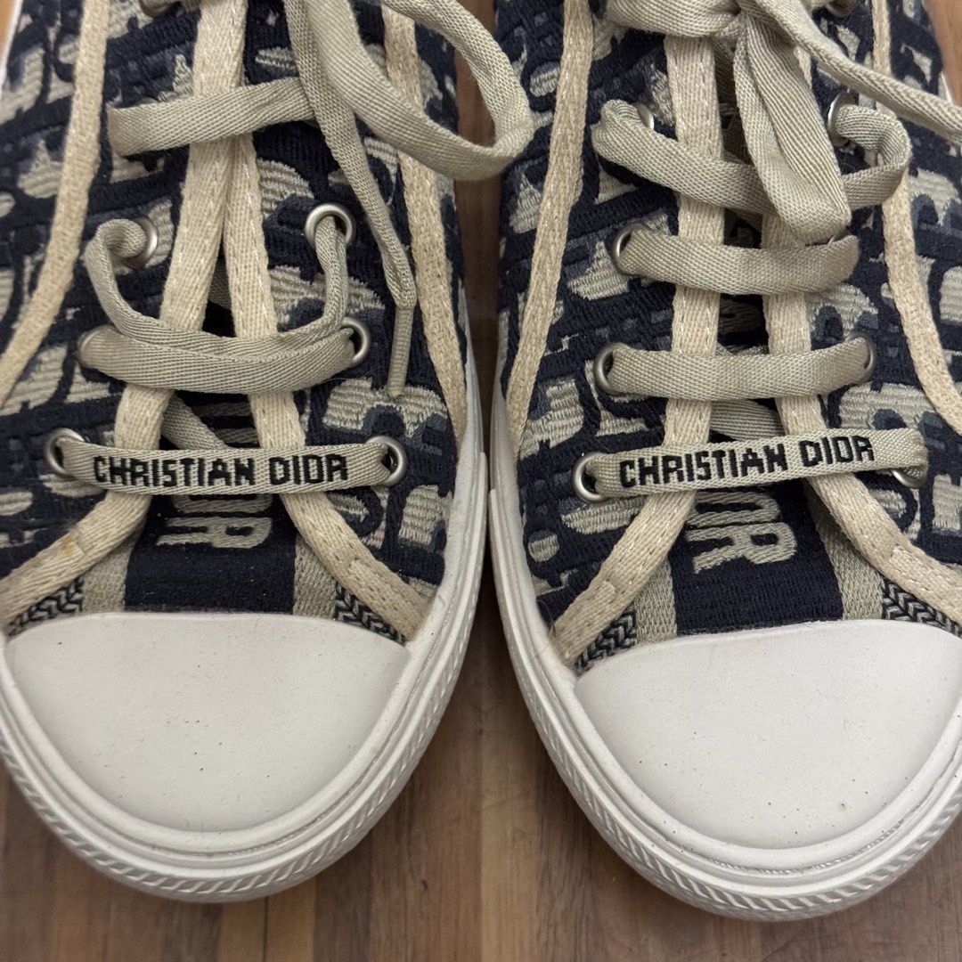 Christian Dior Oblique Canvas Sneakers (Category: Sneakers) located in Santa Rosa. Submitted by tbv01 (Listing ID 1434454098, Image 2). Description: Christian Dior sneakers (not authentic) Size: 41 Condition: 7/10 still in great condition Issue: nasa pic | sa loob lang RFS: too small.