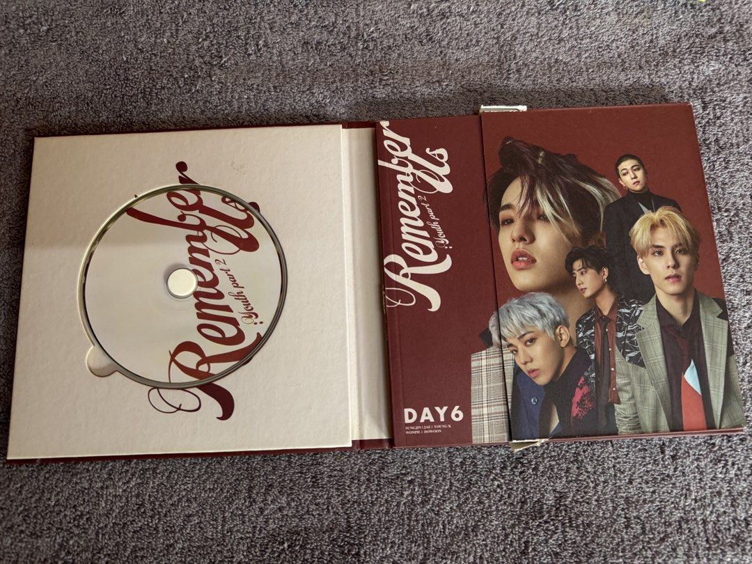 Day6 Remember Us and Shoot Me Albums (Category: CDs & DVDs) located in Manila. Submitted by pattjdc (Listing ID 1434400792, Image 3). Description: Hello! I'm selling some albums na hindi nabenta ng sister ko dati sa online store niya, kaya mura nalang yung benta dito. All of the inclusions are in the photos. Issue: Medyo luma and naiwan lang sa storage, so may onting dumi and blemishes siya. May tear inside sa packaging nung Remember Us album, as