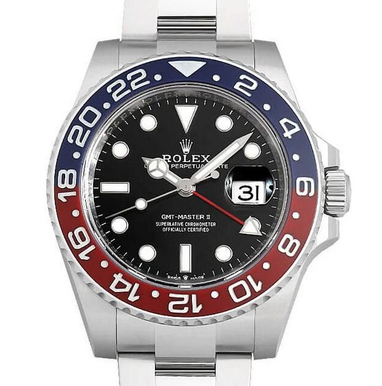 Rolex GMT Master 2 Pepsi 126710BLRO Oyster 40mm 2022 (Full Set) (Category: Watches) located in Singapore. Submitted by cloudhome (Listing ID 1432919775, Image 1). Description: Brand: Rolex Model: 126710BLRO Condition: Like New In Box Dial: Black Case Diameter: 40mm Material: Stainless Steel Original Box: Yes Original Cert/Papers: Yes Dated: Feb 2022 Remarks: Discontinued Model Original Box: Yes Original Card/Papers: Yes **With White Tag** 📷 Phot