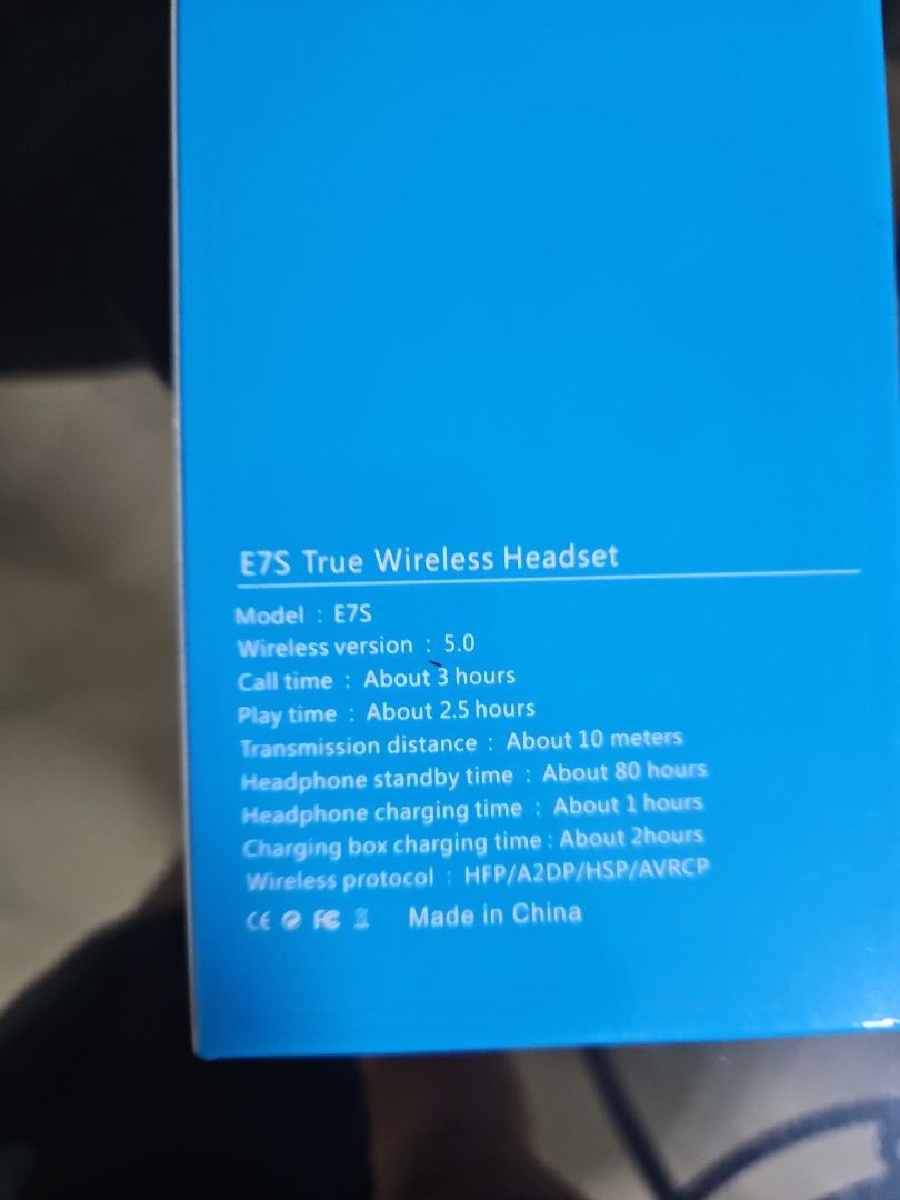 E7S True Wireless Headset439530837393418241